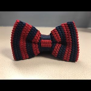 Navy and Red Bow tie